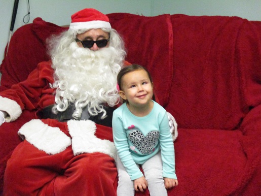 Blind Santa and a blind child